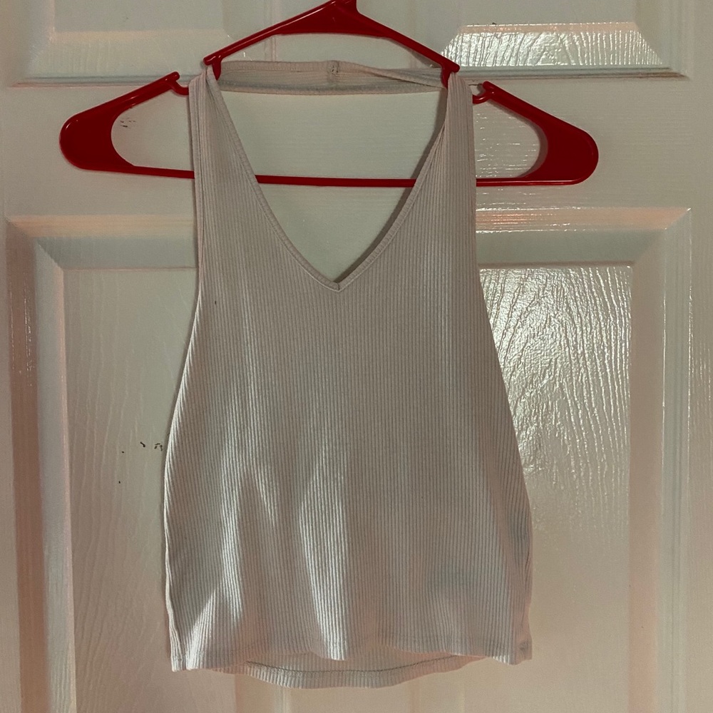 American Eagle Cream Halter Top